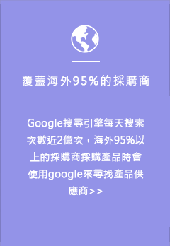 覆蓋海外95%的採購商